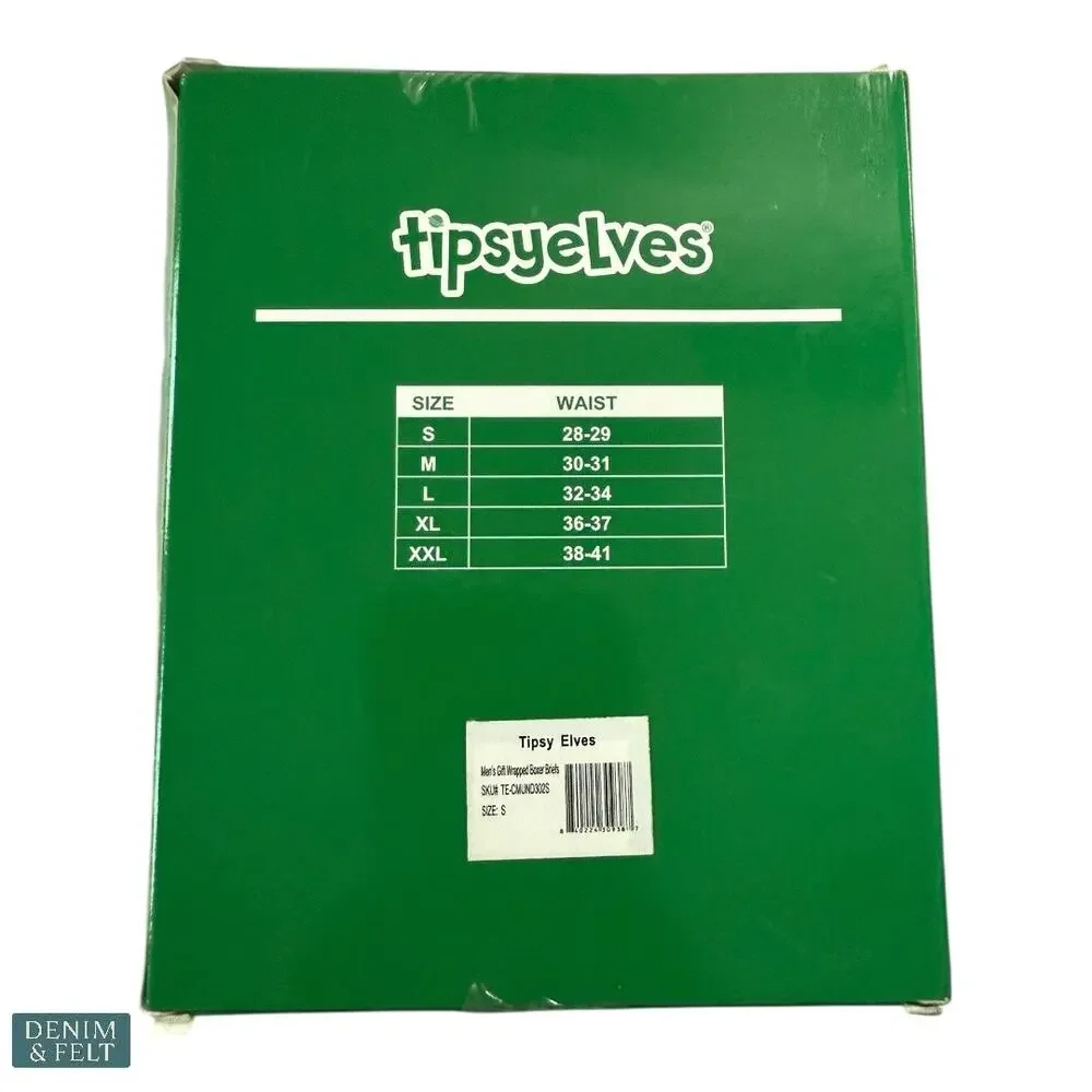 NEW Tipsy Elves Men’s Gift Wrapped Boxer Briefs Funny‎ Holiday Underwear